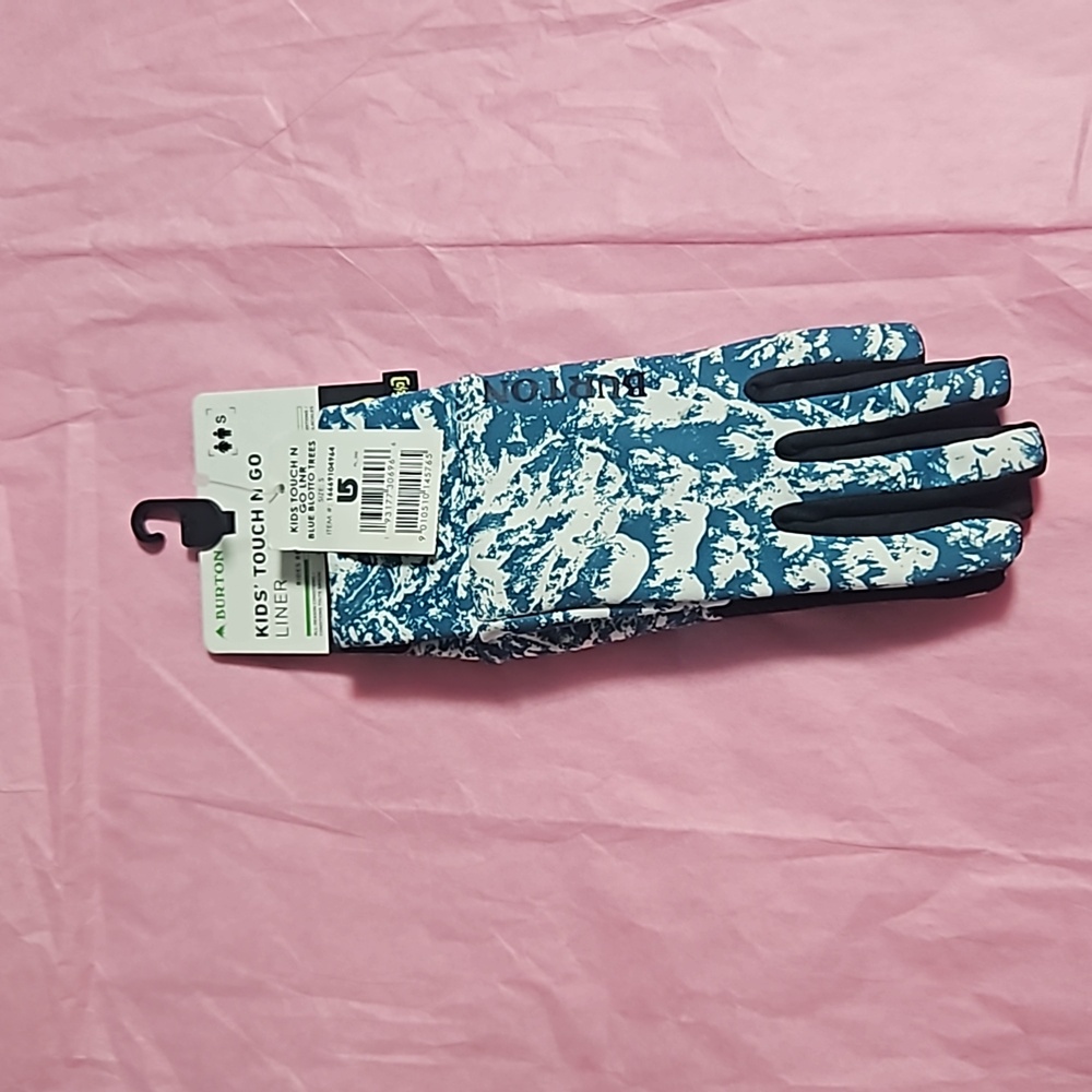 Burton Kids' Touch N Go Glove Liner: BLUE/BLACK: NEW WITH TAGS: SIZE SMALL